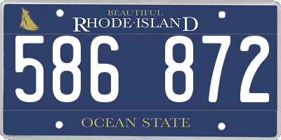 RI license plate 586872