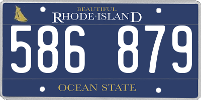 RI license plate 586879
