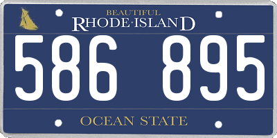 RI license plate 586895