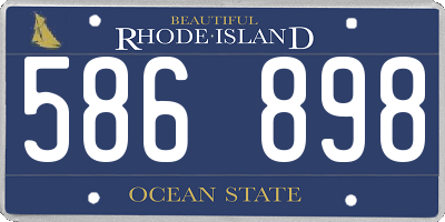 RI license plate 586898