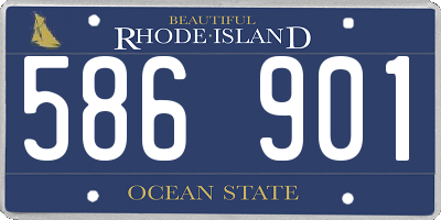 RI license plate 586901
