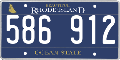 RI license plate 586912