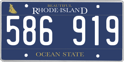 RI license plate 586919