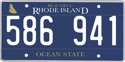 RI license plate 586941