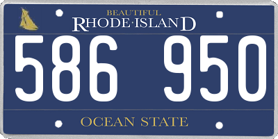 RI license plate 586950