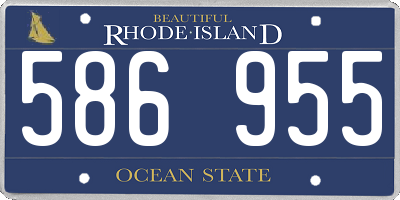 RI license plate 586955
