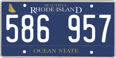 RI license plate 586957