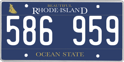 RI license plate 586959