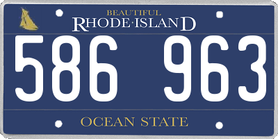 RI license plate 586963