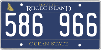 RI license plate 586966