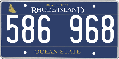 RI license plate 586968