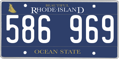 RI license plate 586969