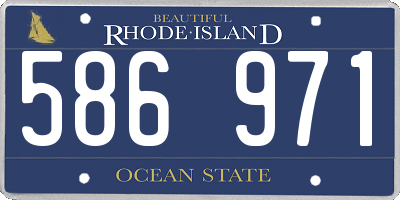 RI license plate 586971