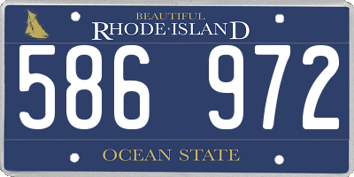 RI license plate 586972