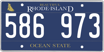 RI license plate 586973