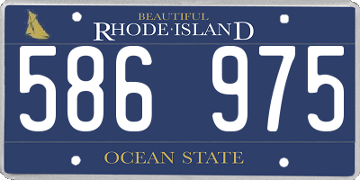 RI license plate 586975