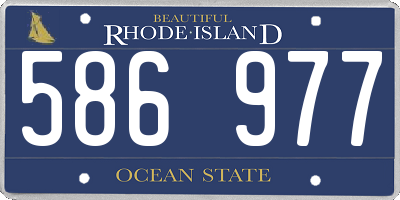 RI license plate 586977