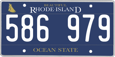 RI license plate 586979
