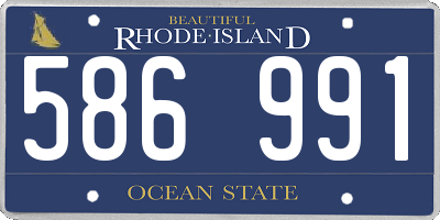 RI license plate 586991