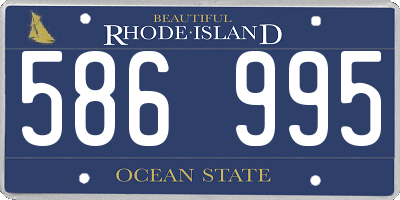 RI license plate 586995