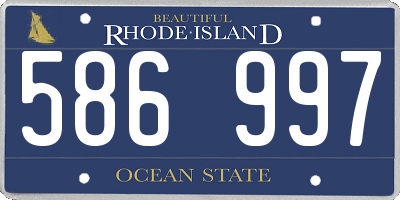 RI license plate 586997