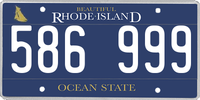 RI license plate 586999