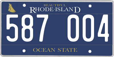RI license plate 587004