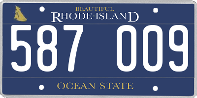 RI license plate 587009