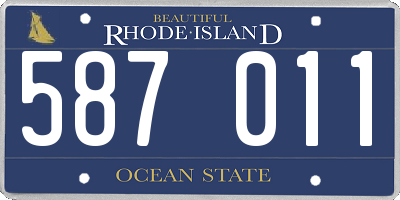 RI license plate 587011