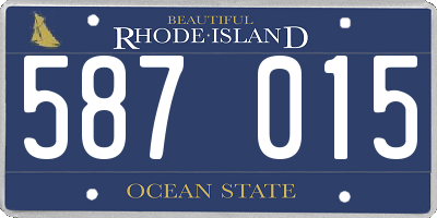RI license plate 587015