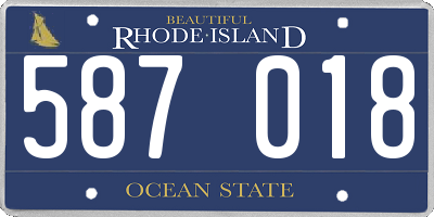 RI license plate 587018