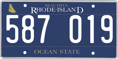 RI license plate 587019