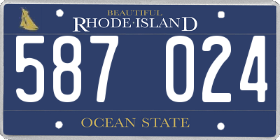 RI license plate 587024