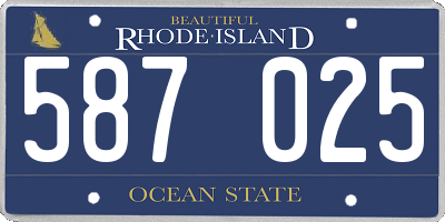 RI license plate 587025