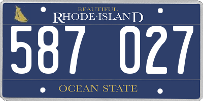 RI license plate 587027