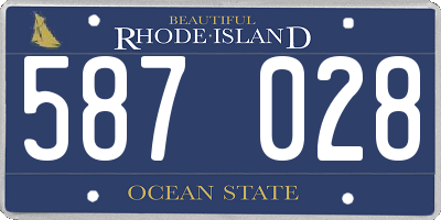 RI license plate 587028