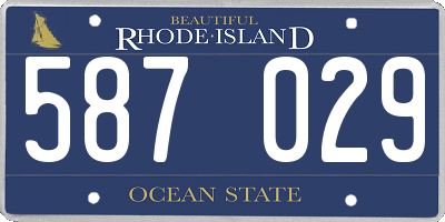 RI license plate 587029