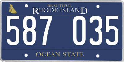RI license plate 587035