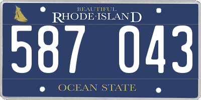 RI license plate 587043
