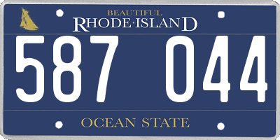 RI license plate 587044