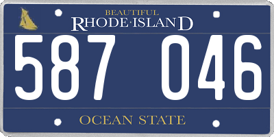 RI license plate 587046