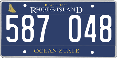 RI license plate 587048