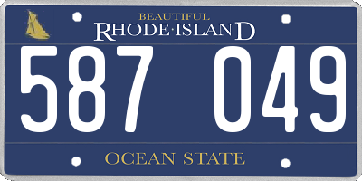 RI license plate 587049