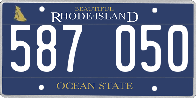 RI license plate 587050