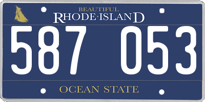 RI license plate 587053