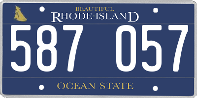 RI license plate 587057