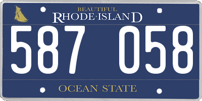 RI license plate 587058