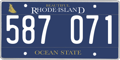 RI license plate 587071