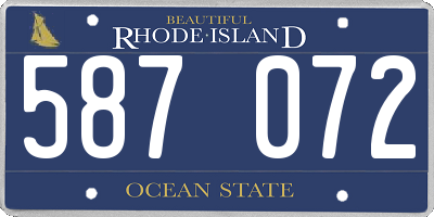 RI license plate 587072