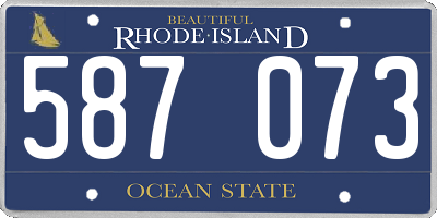 RI license plate 587073